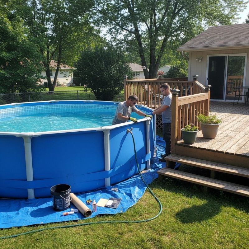 Local Above Ground Pool Repair pros at work